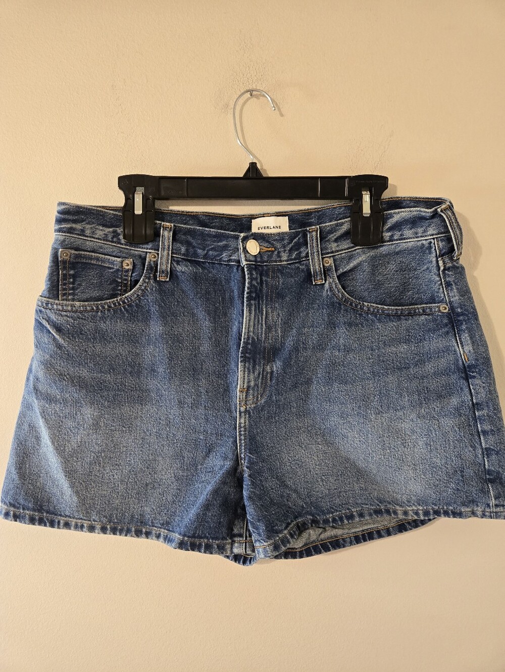 Everlane Classic Denim Shorts 32R High Rise Medium Wash OrganicCotton Jean Short